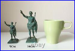 Emperor Augustus Figurine Statue in Bronze (Green) Made in Europe (5.5in/14cm)