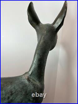 European Art Deco Bronze Statue of a Standing Fawn, 2 feet tall, made in Italy