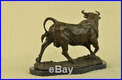 European Classic Pure Bronze Copper made Lucky Wall Street wealth Bull OX Statue