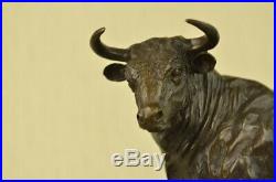 European Classic Pure Bronze Copper made Lucky Wall Street wealth Bull OX Statue
