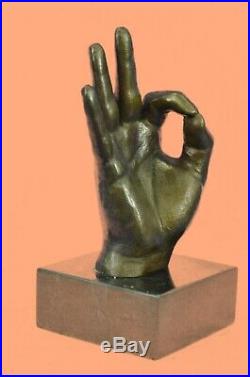 European Finery Hand Made Hand Sign 100% Genuine Figure Sculpture Statue Bronze