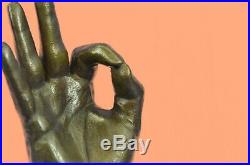 European Finery Hand Made Hand Sign 100% Genuine Figure Sculpture Statue Bronze