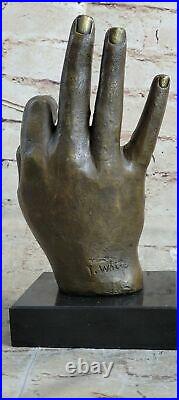 European Finery Hand Made OK Hand Sign 100% Genuine Bronze Sculpture Statue
