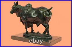 European Made Cow Statue 100% Bronze Hand Made Figurine Cattle Bull Figurine