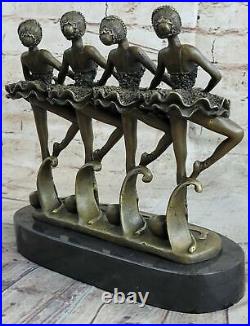 European Made Folk Culture Handmade Old Bronze Brass Statue Ballerina Figurine