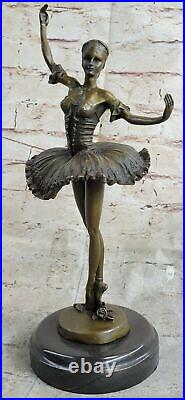 European Made Folk Culture Handmade Old Bronze Brass Statue Ballerina Sculpture
