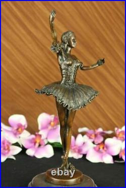 European Made Folk Culture Handmade Old Bronze Statue Ballerina Sculpture Decor