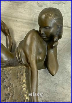 European Made Modern Art Bronze Naked Mermaid Sea-maid Belle Statue Copper