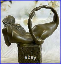 European Made Modern Art Bronze Naked Mermaid Sea-maid Belle Statue Copper