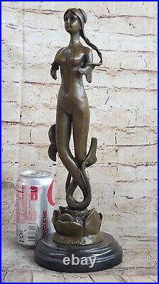 European Made Modern Art Bronze Nude Mermaid Sea-maid Belle Statue Copper