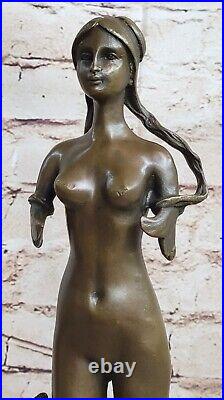 European Made Modern Art Bronze Nude Mermaid Sea-maid Belle Statue Copper