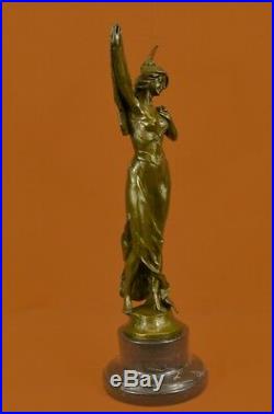 European Sexy Angel Girl Sculpture Home Decoration Bronze And Statue Hand Made T