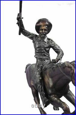 Extra Large Bronze Horse and Cowboy Bronco Buster by Thomas Hand Made Figuri