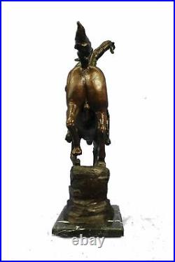 Extra Large Bronze Horse and Cowboy Bronco Buster by Thomas Hand Made Figuri