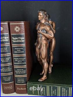 FIGURE sculpture PAIR NAKED EROTIC ACT SEXY 18+ antique bronze patina msrp 249