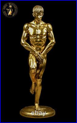 FINE ARTS home decor bronze sculpture figure Adonis statue man erotic men boy