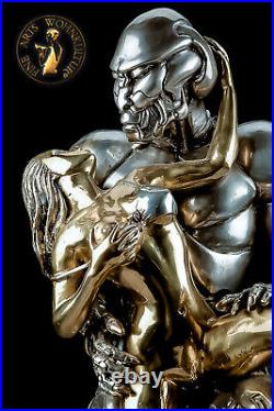 FINE ARTS home decor bronze sculpture figure robo lover statue nude erotic robot