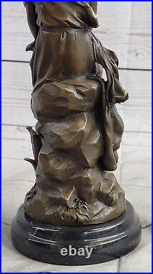 Fall Maiden Bronze Sculpture Special Patina Finish Hand Made Figurine Figure Art