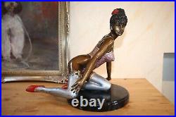 Figure Statue Model on Marble Base, Woman, height 37cm, Antique