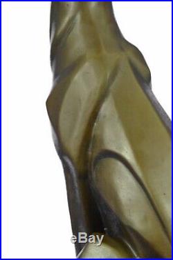 Figurine Bronze Sculpture Statue Modern Art Extra Large Mountain Lion Hand Made