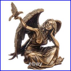 Figurine Veronese Angel W Bird Resin Statue Sculpture 7 MADE IN ITALY