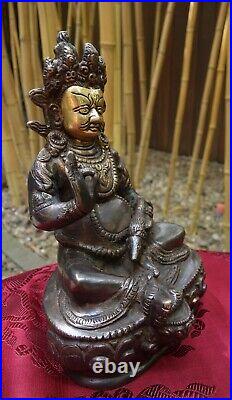 Fine Bronze Statue Jambhala for Wealth + Fertility, 1.8 kg