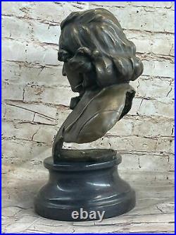 Frederic Chopin. Bust Figurine Sculpture Statue European Made Cast Bronze