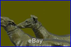 Fremiet Greyhounds Racing Dog Bronze Sculpture Hand Made Dogs Trophy Statue Sale