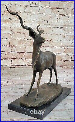 French Art Deco Bronze Statue Figure of a Gazelle or Deer Hand Made Statue