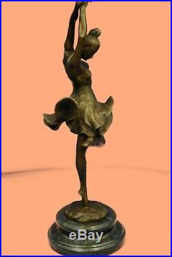 French Bronze Ballet Dancer Statue Degas Ballerina Sculpture Hand Made Figurine