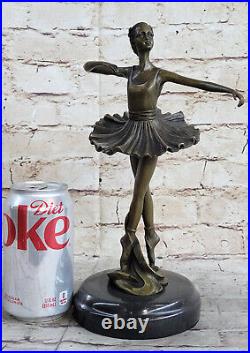 French Bronze Ballet Dancer Statue MILO Ballerina Sculpture Hand Made Figurine