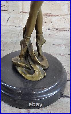 French Bronze Ballet Dancer Statue MILO Ballerina Sculpture Hand Made Figurine