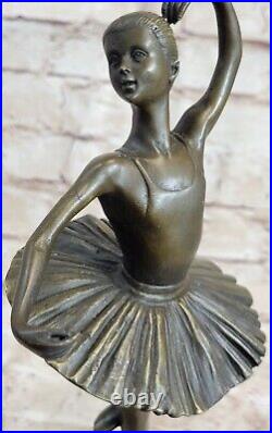 French Bronze Ballet Dancer Statue MILO Ballerina Sculpture Hand Made Figurine