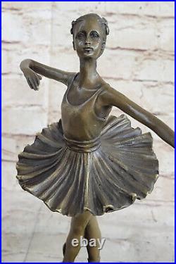 French Bronze Ballet Dancer Statue MILO Ballerina Sculpture Hand Made Figurine