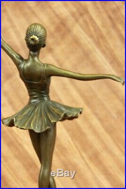 French Bronze Ballet Dancer Statue Milo Ballerina Sculpture Hand Made Sale Decor