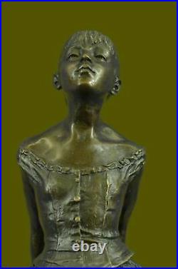 French Bronze Degas Ballerina Girl Statue Figurine Ballet Dancer Hand Made Decor