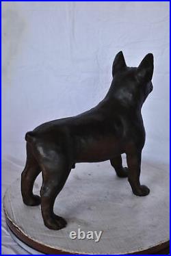 French Bulldog Standing Made of Bronze Statue Size 9L x 20W x 18H