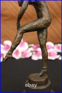 French Hand Made Dancer Signed Chiparus Bronze Sculpture Statue Figurine Hotcast