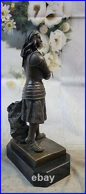 French Patinated Metal Joan of Arc Figure by Fremiet Hand Made Detailed Statue