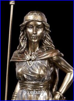 Freya Figure Bronzed Viking Decoration Odin Goddess Warrior Veronese Statue