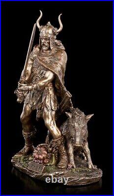 Freyr with boar figure Germanic god Veronese deity decorative statue
