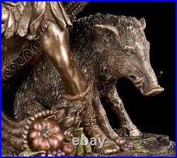 Freyr with boar figure Germanic god Veronese deity decorative statue