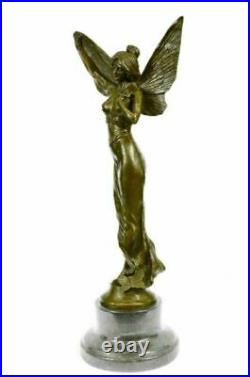 Garden Sculpture Cherub Angel Collector Art Cupid Bronze Marble Statue Gift SALE