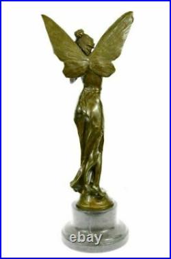 Garden Sculpture Cherub Angel Collector Art Cupid Bronze Marble Statue Gift SALE