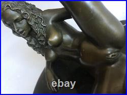 Genuine BRONZE Bronze Sculpture Decor Women Erotic Bronze Figure Statue Nude Figure