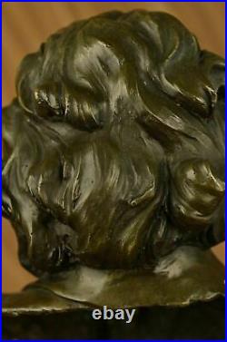 Genuine Bronze Beethoven Art Deco Signed Original Miguel Lopez Hand Made Statue