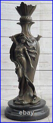 Genuine Bronze Hand Made by Lost wax Method Sexy Female Sculpture Statue Decor