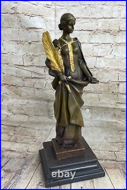 Genuine Bronze Love Peace, SIGNED Art Deco Hand Made by Lost Wax Method Sale