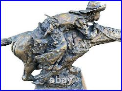 Gib Singleton Bronze Sculpture The Pony Express Signed 1 / 25 FIRST ONE MADE