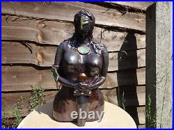 Goddess Freya Statue, Lrg Hand made Ceramic 29cm, Beautiful, One off & Signed